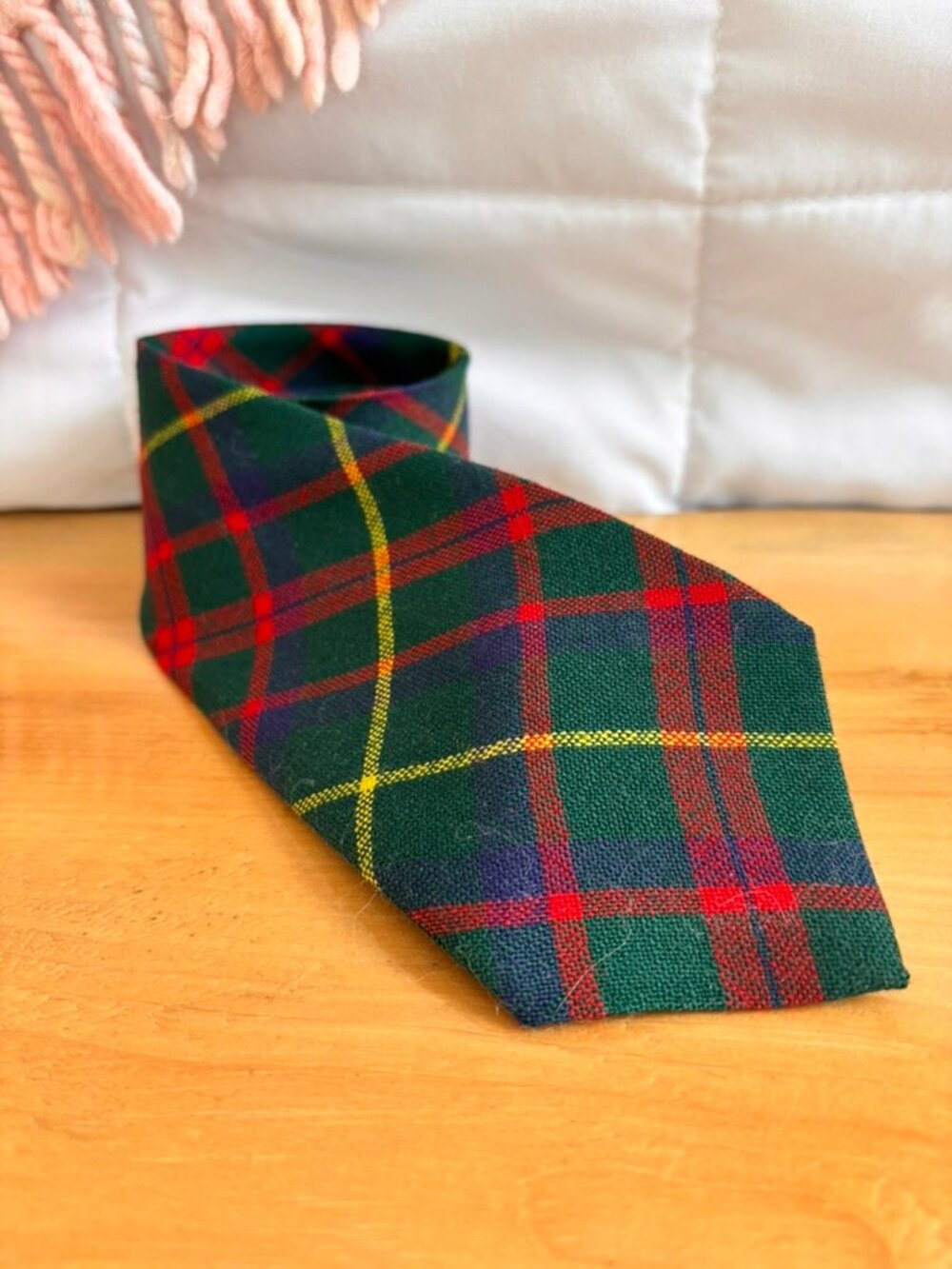 Mens All Wool Tie Woven Made in Scotland in Macintosh Tartan